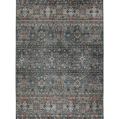 Outlet Kirklands Home Teal and Ivory Grant Washable Area Rug, 5x7 Blue