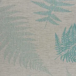 Online Kirklands Home Teal and Tan Falling Ferns Outdoor Area Rug, 5x7