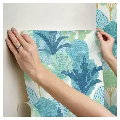 Sale Kirklands Home Teal Bohoemian Jungle Peel & Stick Wallpaper