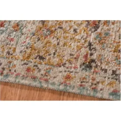 New Kirklands Home Teal Eaton Bordered Runner Blue
