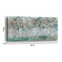 Hot Kirklands Home Teal Forest Canvas Art Print Blue