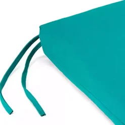 Online Kirklands Home Teal French Edge Outdoor Chair Cushions, Set of 2 Blue