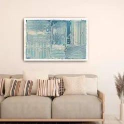 Outlet Kirklands Home Teal Linework Canvas Art Print Blue