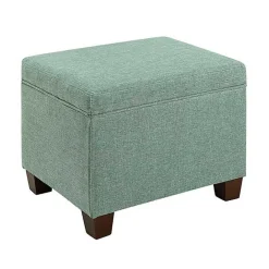 Clearance Kirklands Home Teal Madison Storage Ottoman Blue