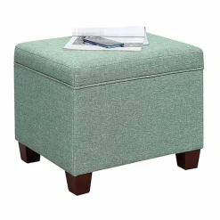 Clearance Kirklands Home Teal Madison Storage Ottoman Blue