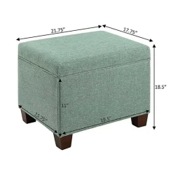 Clearance Kirklands Home Teal Madison Storage Ottoman Blue
