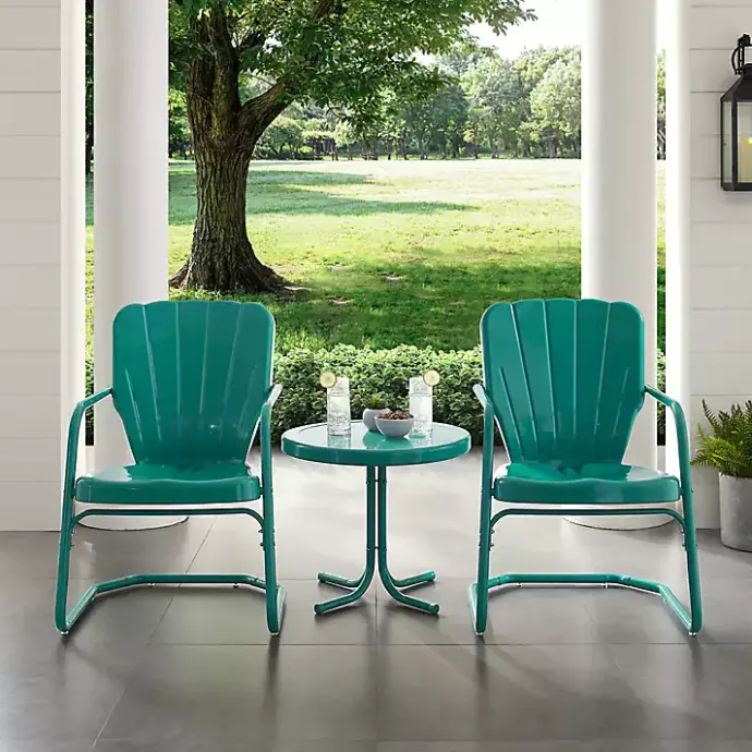 Sale Kirklands Home Teal Metal Ridgeland 3-pc. Chat Set Green