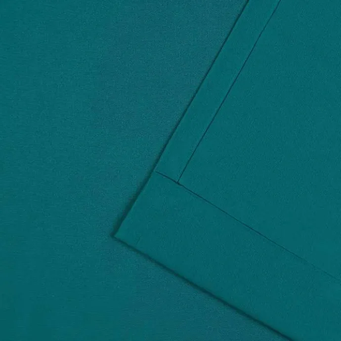 New Kirklands Home Teal Nicole Outdoor Curtain Panel Set, 96 in. Blue