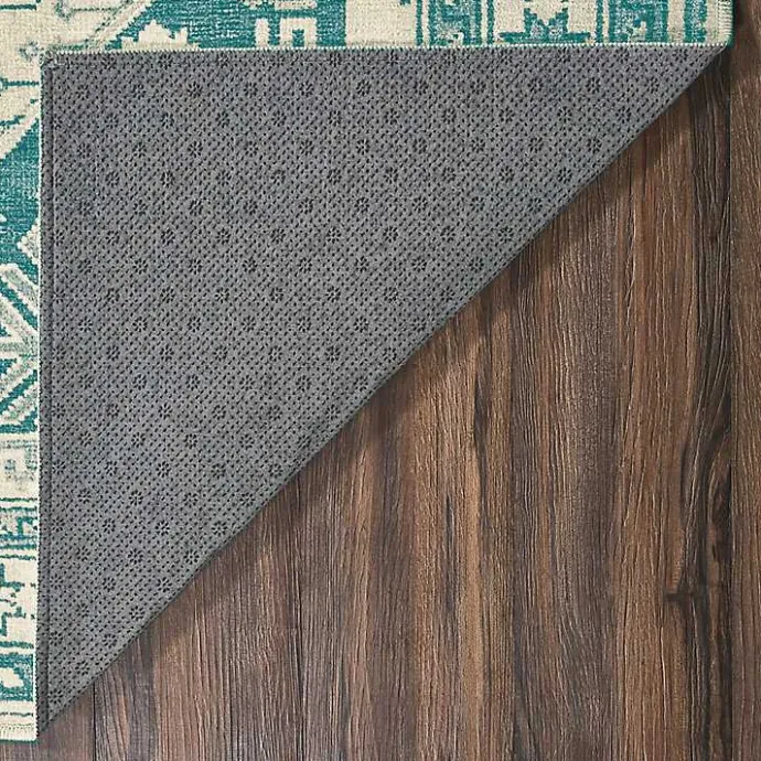Clearance Kirklands Home Teal Seraz Washable Area Rug, 3x5