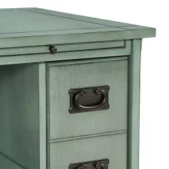 Best Kirklands Home Teal Wood Parnell Storage Accent Table