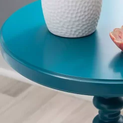 Outlet Kirklands Home Teal Wood Spindle Side Table Blue