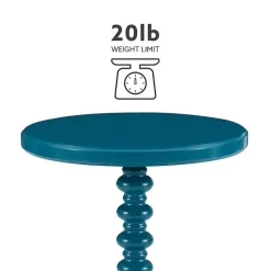 Outlet Kirklands Home Teal Wood Spindle Side Table Blue