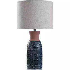 Sale Kirklands Home Terracotta and Dark Ceramic Table Lamp Blue
