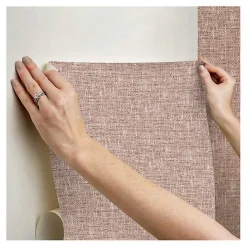Outlet Kirklands Home Terracotta Textu Poplin Peel & Stick Wallpaper Red