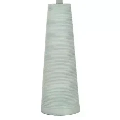 Outlet Kirklands Home Textured Light Blue Tapered Table Lamp White