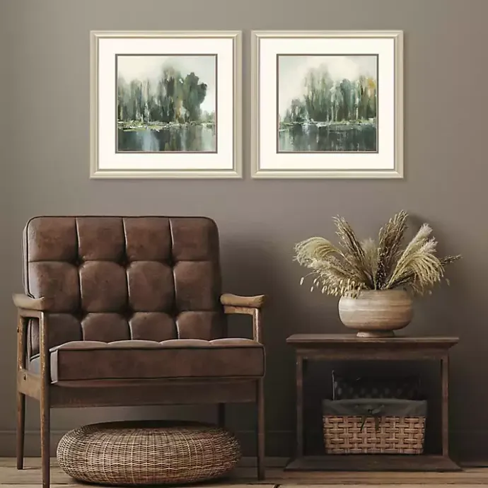 Discount Kirklands Home Textured Treeline Framed Art Prints, Set of 2 Blue