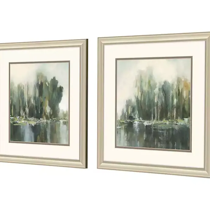 Discount Kirklands Home Textured Treeline Framed Art Prints, Set of 2 Blue