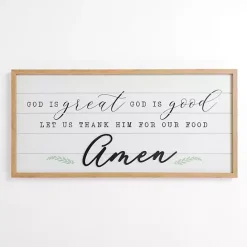 Hot Kirklands Home Thank Him For Our Food Wall Plaque White