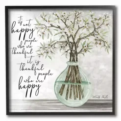 Online Kirklands Home Thankful People who are Happy Framed Art Print Gray