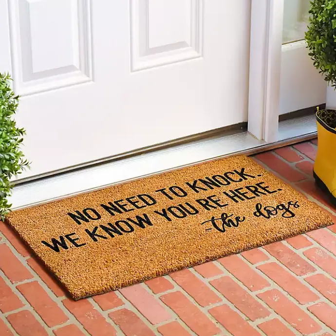 Sale Kirklands Home The Dogs Know You're Here Coir Doormat