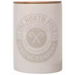 Clearance Kirklands Home The North Pole White Ceramic Canister