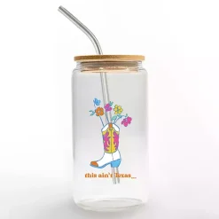 New Kirklands Home This Ain't Texas Glass Tumbler
