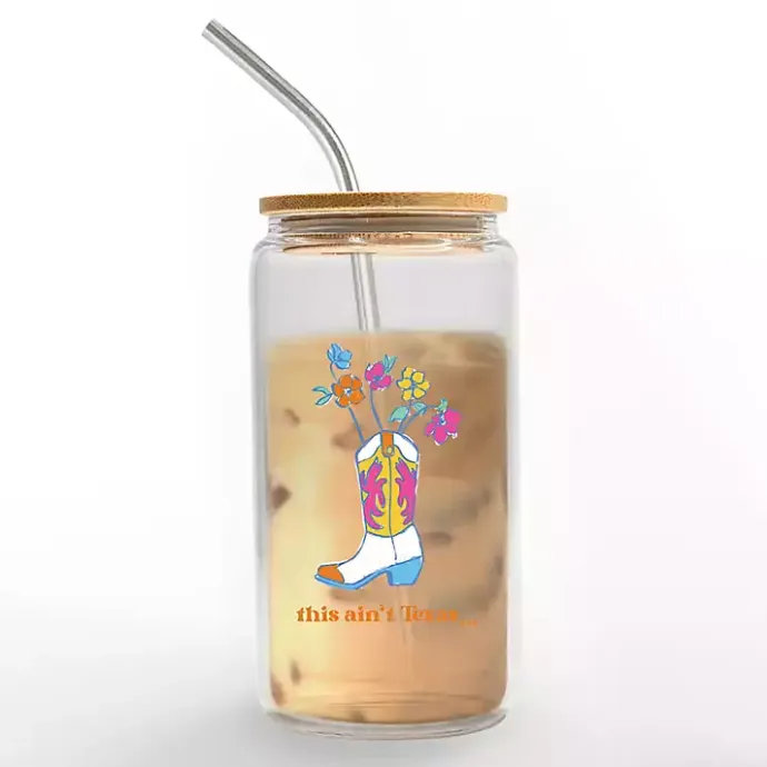 New Kirklands Home This Ain't Texas Glass Tumbler