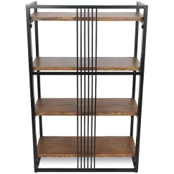 Clearance Kirklands Home 4-Tier Black Metal Frame Shelf Brown