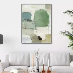 Outlet Kirklands Home Tranquil Green Framed Canvas Art Print