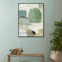 Outlet Kirklands Home Tranquil Green Framed Canvas Art Print