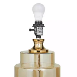 Outlet Kirklands Home Translucent Orange Glass Shade Table Lamp White