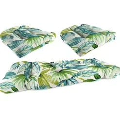 Hot Kirklands Home Tropical 3-pc. Chair and Bench Outdoor Cushion Set
