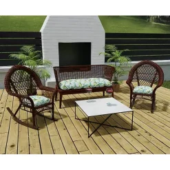 Hot Kirklands Home Tropical 3-pc. Chair and Bench Outdoor Cushion Set
