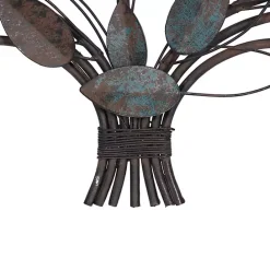 New Kirklands Home Turquoise Bronze Distressed Iron Vine Wall Plaque Brown