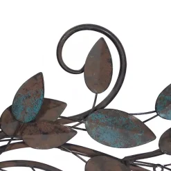 New Kirklands Home Turquoise Bronze Distressed Iron Vine Wall Plaque Brown