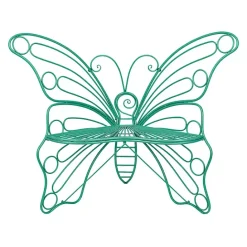 Discount Kirklands Home Turquoise Butterfly Metal Chair Blue
