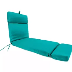 Online Kirklands Home Turquoise Canvas French Edge Chaise Cushion Blue