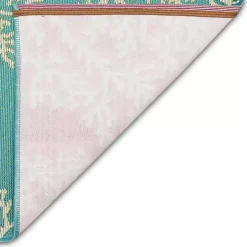 Outlet Kirklands Home Turquoise Coral Indoor/Outdoor Rug, 2x3