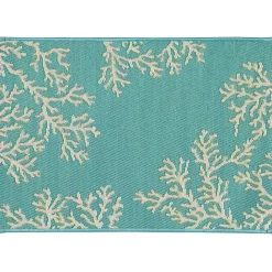 Online Kirklands Home Turquoise Coral Indoor/Outdoor Rug, 3x4