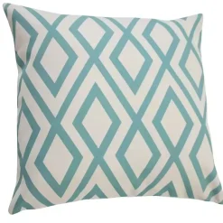 Discount Kirklands Home Turquoise Geometric Diamond Outdoor Pillow