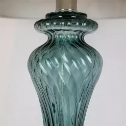 Clearance Kirklands Home Turquoise Glass Table Lamps, Set of 2 White