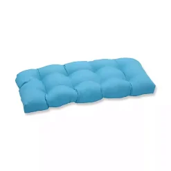 Discount Kirklands Home Turquoise Tufted Outdoor Loveseat Cushion Blue