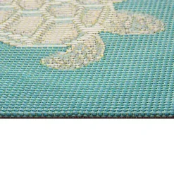 Discount Kirklands Home Turquoise Turtles Indoor/Outdoor Rug, 3x4