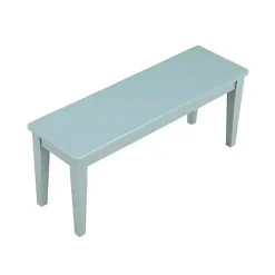 New Kirklands Home Turquoise Wood Classic Farmhouse Bench Blue