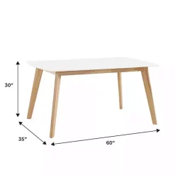 Online Kirklands Home Two-Tone Mid-Century Modern Wood Dining Table White
