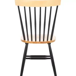 Hot Kirklands Home Two-Tone Parker Spindle Dining Chairs, Set of 2 Black