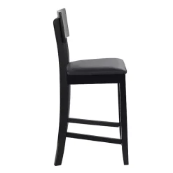 Online Kirklands Home Tyler Vinyl Seat Counter Stool Black