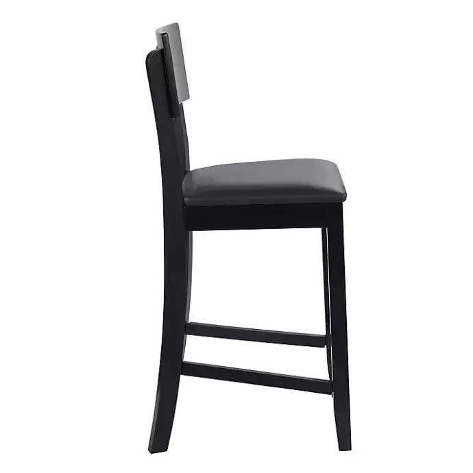 Online Kirklands Home Tyler Vinyl Seat Counter Stool Black