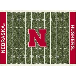 Clearance Kirklands Home University of Nebraska Home Field Area Rug, 6x8 Green