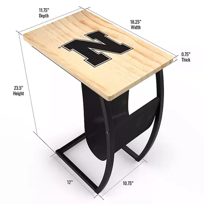 Clearance Kirklands Home University of Nebraska Wood C-Table Tan